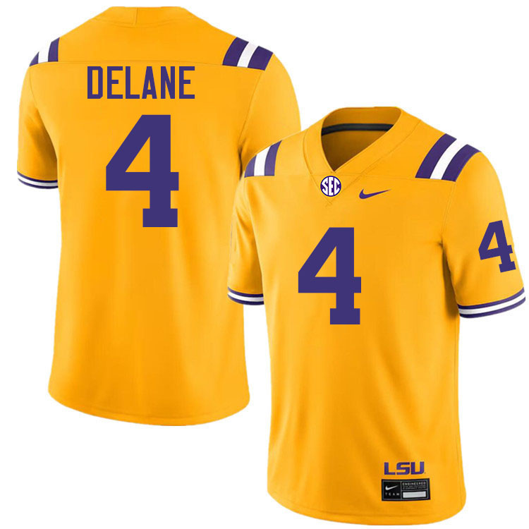 #4 Mansoor Delane LSU Tigers Jersey,Louisiana State University Tigers Football Jersey-Gold #4 Mansoor Delane LSU Tigers Jersey,Louisiana State University Tigers Football Jersey-Gold